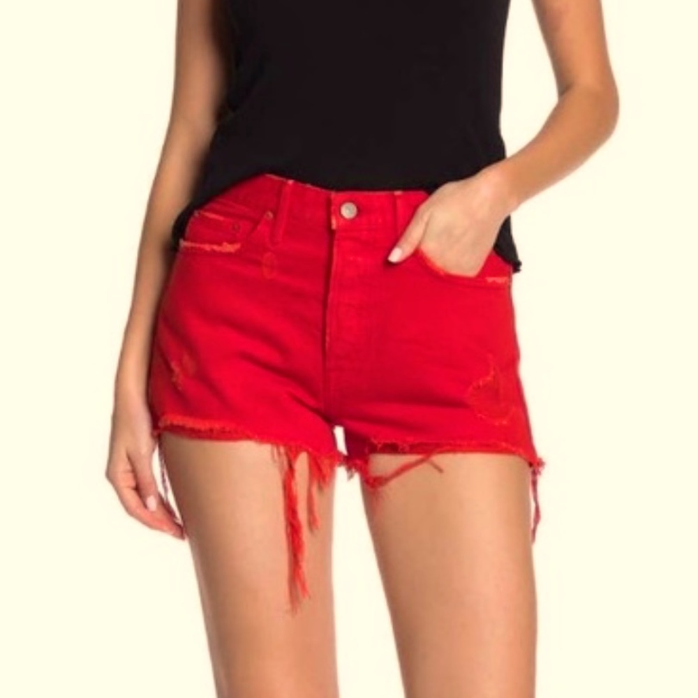 Red Grlfrnd Cutoff Shorts